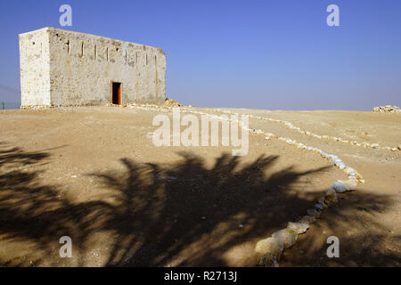 Ausgrabungsstätte Ubar in der Nähe von Shisr, Rub' al Khali, das Leere Viertel, Oman. Stockfoto