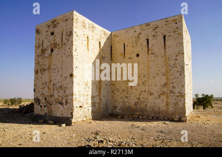 Ausgrabungsstätte Ubar in der Nähe von Shisr, Rub' al Khali, das Leere Viertel, Oman. Stockfoto