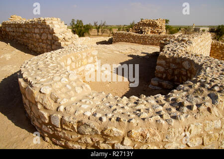 Ausgrabungsstätte Ubar in der Nähe von Shisr, Rub' al Khali, das Leere Viertel, Oman. Stockfoto