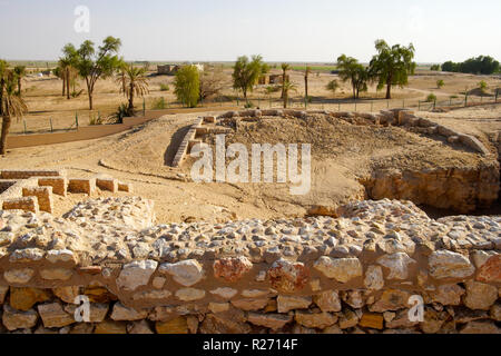 Ausgrabungsstätte Ubar in der Nähe von Shisr, Rub' al Khali, das Leere Viertel, Oman. Stockfoto