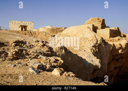 Ausgrabungsstätte Ubar in der Nähe von Shisr, Rub' al Khali, das Leere Viertel, Oman. Stockfoto