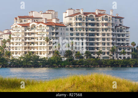 Miami Beach Florida, South Pointe Park, Point, Government Cut, Fisher Island, Eigentumswohnungen Wohnapartments Gebäude Gehäuse, Luxus Stockfoto