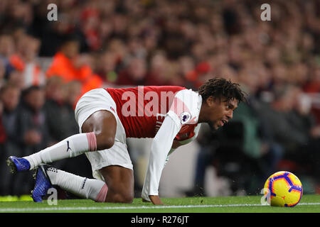 Alex Iwobi von Arsenal Arsenal v Wolverhampton Wanderers, Premier League, Emirates Stadium, London (Holloway) - 11. November 2018 Stockfoto