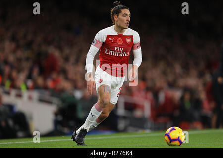 Hector Bellerin von Arsenal Arsenal v Wolverhampton Wanderers, Premier League, Emirates Stadium, London (Holloway) - 11. November 2018 Stockfoto