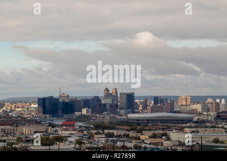 Hubschrauber Luftaufnahme der Stadt Newark, New Jersey, USA Stockfoto