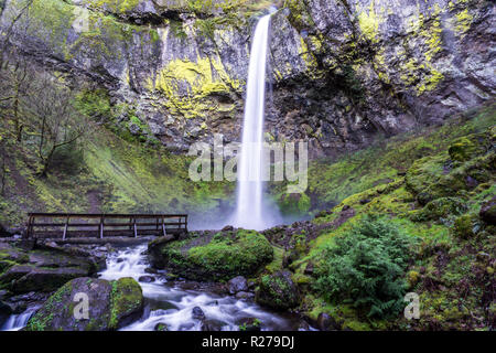 Elowah Falls - Columbia River Gorge Wasserfall, Oregon Stockfoto