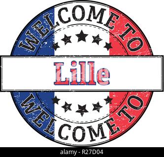 Grunge Runde Bier Stempel mit Sternen Stock Vektor