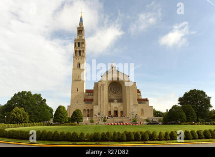 Basilika von Nationalheiligtum der Unbefleckten Empfängnis in Washington, DC Stockfoto