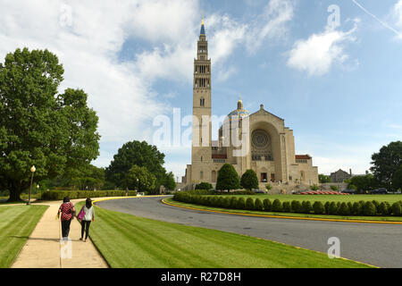 Basilika von Nationalheiligtum der Unbefleckten Empfängnis in Washington, DC Stockfoto