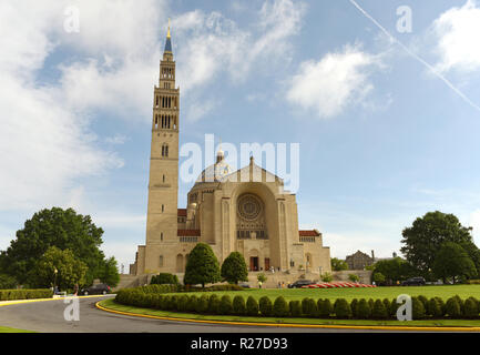 Basilika von Nationalheiligtum der Unbefleckten Empfängnis in Washington, DC Stockfoto