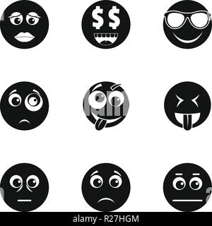 Physiognomie Symbole gesetzt. Einfacher Satz von 9 Physiognomie Vector Icons für Web auf weißem Hintergrund Stock Vektor