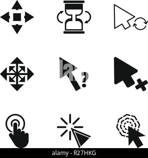 Ausleger Symbole gesetzt. Einfacher Satz von 9 boom Vector Icons für Web auf weißem Hintergrund Stock Vektor