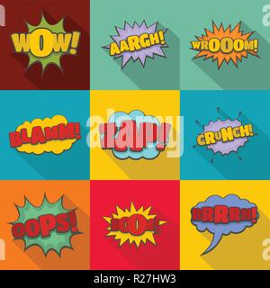 Knock Symbole gesetzt. flachbild Set von 9 Vector Icons für Web auf weißem Hintergrund klopfen Stock Vektor