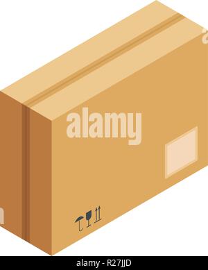 Symbol "versiegelt. Isometrische Darstellung von versiegelten Box vektor Symbol für Web Stock Vektor