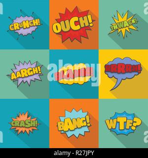 Icons Set werfen. flachbild Set von 9 werfen Vector Icons für Web auf weißem Hintergrund Stock Vektor