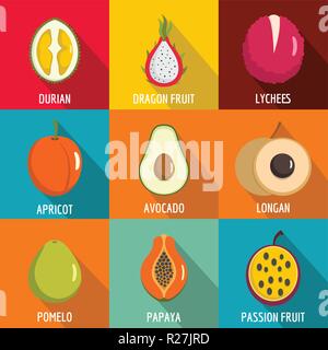 Vitamin Symbole gesetzt. flachbild Set von 9 Vitamin Vector Icons für Web auf weißem Hintergrund Stock Vektor