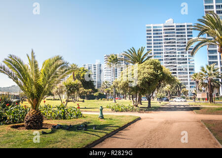 El Sol Park bei El Sol Strand - Vina del Mar, Chile Stockfoto