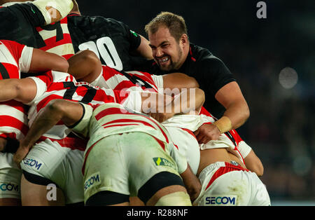 Twickenham, London, UK. 17. November 2018. Ben Mond von England während der Quilter Rugby Union International zwischen England und Japan bei Twickenham Stadium. Credit: Paul Harding/Alamy Live Nachrichten Leitartikel nur verwenden Stockfoto