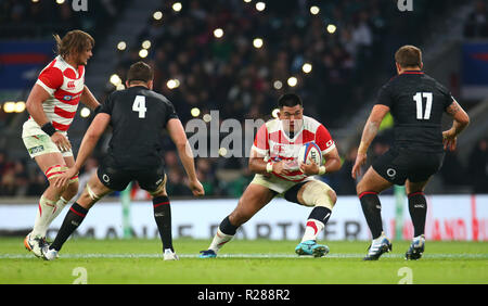 London, UK, 17. November 2018. Jiwon Koo von Japan während Quilter Internationale zwischen England und Japan bei Twickenham Stadium, London, England am 10. Nov 2018. Kredit Aktion Foto Sport Stockfoto