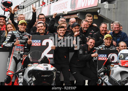 Circuit de Valencia, Valencia, Spanien. 17. November 2018. MotoGP von Valencia, Qualifikation; Moto2 dynavolt Team Credit: Aktion plus Sport/Alamy leben Nachrichten Stockfoto