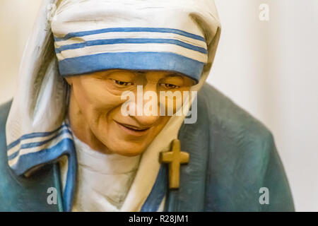 Nahaufnahme der Statue der Heiligen Mutter Teresa von Kalkutta Stockfoto