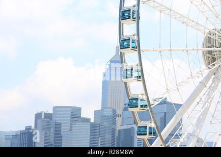 Riesenrad im Himmel in Hong Kong Stockfoto