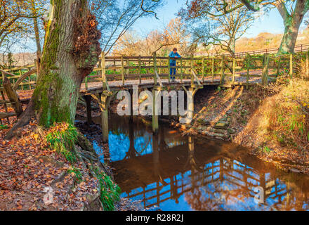 Pooh Sticks Brücke Ashdown Forest. Stockfoto