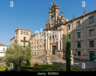 Schöne alte Mosteiro de San Martin Pinario Santiago de Compostela, Spanien Stockfoto