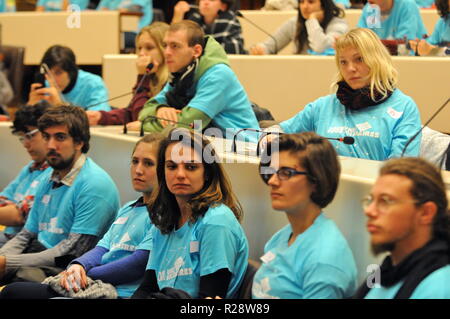 Öffentlichen Dienst Freiwillige, Lyon, Frankreich Stockfoto