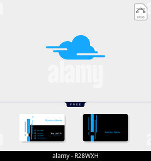 Cloud kreative logo template Vector Illustration, erhalten Sie kostenlose Visitenkarte Design vorlage Stockfoto