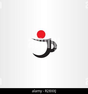 J schreiben Tasse Kaffee logo Icon Design Stock Vektor