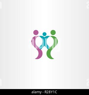 Logo Eltern und Kind Symbol Stock Vektor