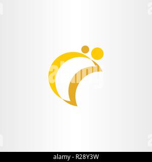 Einfache half moon logo Icon Design Stock Vektor