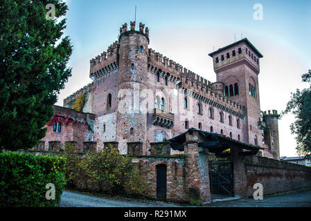 Gabiano Schloss in Piemont, Italien. Stockfoto