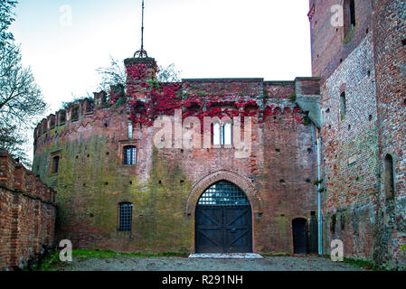 Gabiano Schloss in Piemont, Italien. Stockfoto