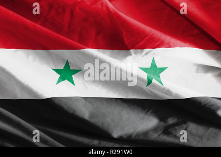 Nahaufnahme der Flagge Syriens Stockfoto