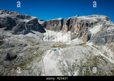 Luftbild, Piz Boe, Piz de Lech, Valun, Sella, Dolomiten, Italien Stockfoto