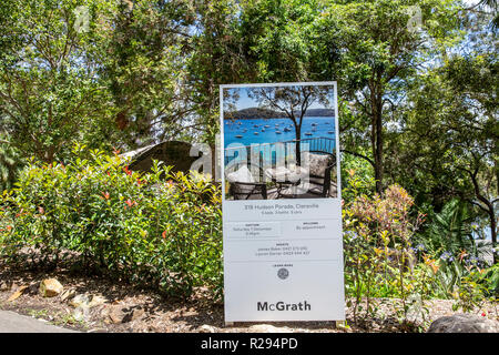 Australische home Haus für Verkauf in Sydney Northern Beaches vermarktet, Australien Stockfoto