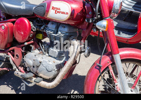 Classic Royal Enfield Motorräder in Sydney, Australien Stockfoto