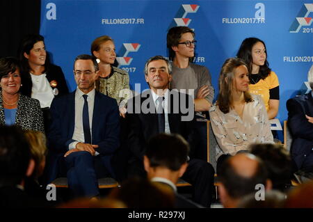 Francois Fillon spricht in Lyon, Frankreich Stockfoto