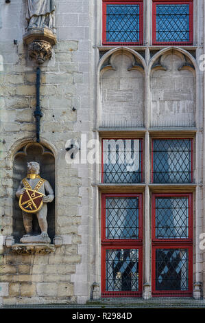 Brügge, Belgien: Die Loge des Bürgerlichen (Poortersloge). Es als Treffpunkt an der Genootschap van Witte Bier (Gesellschaft der weiße Bär) verwendet wurde. Stockfoto