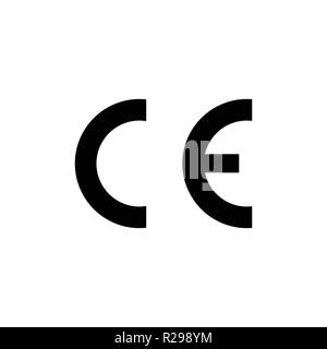CE-Symbol. Europäische Konformität Prüfzeichen. Vector Illustration, Stock Vektor