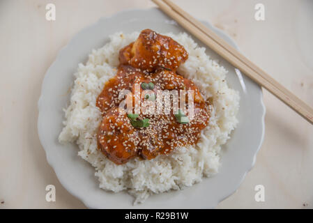 Orange Chicken Stockfoto