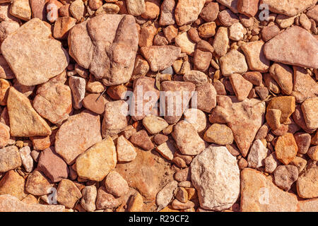 Stein Boden Textur. Umbra Mittelmeer Steine am Boden. Mediterranen Hintergrund. Stockfoto