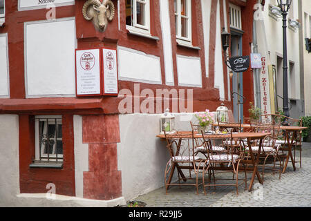 Cafe Zeitgeist, Boppard, Rheinland-Pfalz, Deutschland Stockfoto