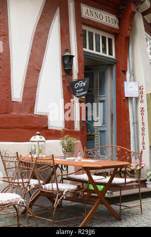 Cafe Zeitgeist, Boppard, Rheinland-Pfalz, Deutschland Stockfoto