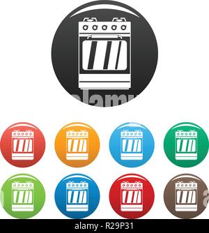 Kleine Gasofen Symbol. Einfache Abbildung von kleinen Gasofen Vector Icons Farbe isoliert auf weiß gesetzt Stock Vektor