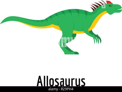 Allosaurus Symbol. Flache Darstellung der allosaurus Vektor Symbol für das Web. Stock Vektor