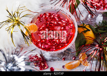 Pomegranage und Tangerine Martini Stockfoto