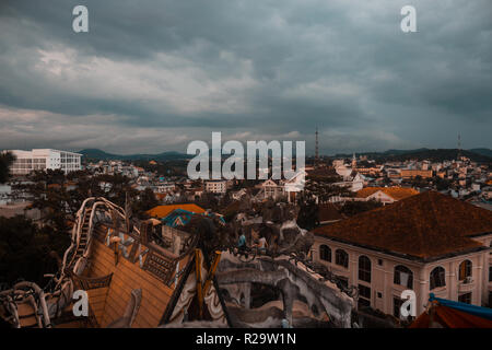 Blick über die bunten Dalat in Vietnam. Stockfoto